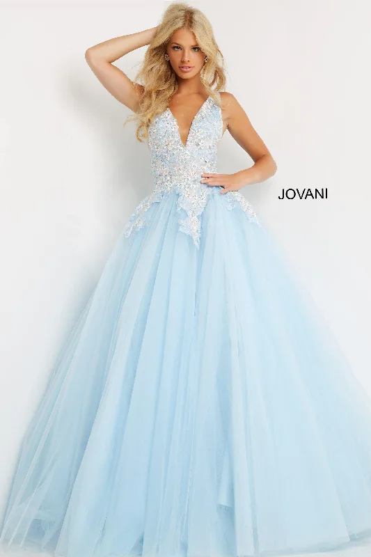 Chic Style, Always In Vogue Jovani 06808 Prom Sleeveless Long Floral Ball Gown