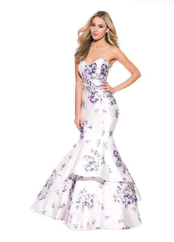 Runway Inspired Wear 2 - madison james purple floral mermaid gown