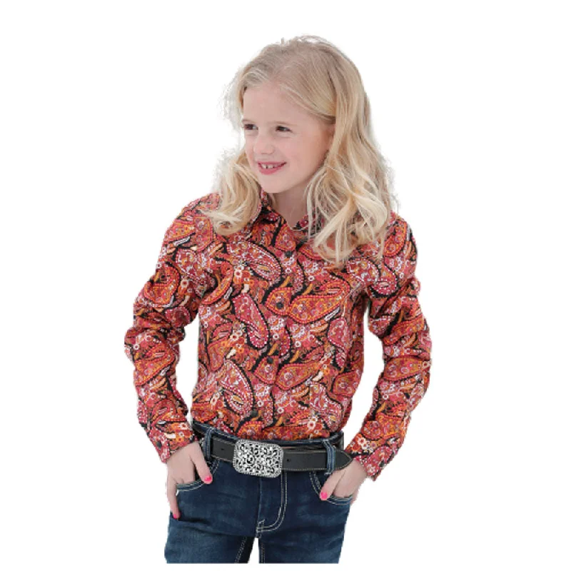 Weekend Exclusive CTW3220037 Cruel Girl Girls' Long Sleeve Western Snap Shirt - Multicolor