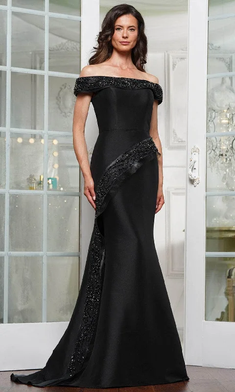 Absurdly Cheap Sale Marsoni by Colors MV1332 - Off-Shoulder Bead Embellished Prom Gown.