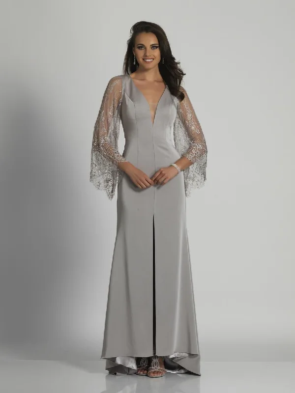 Limited Stock, Big Discounts Dave & Johnny V-Neck Flutter Lace Sleeves Evening Gown A6095