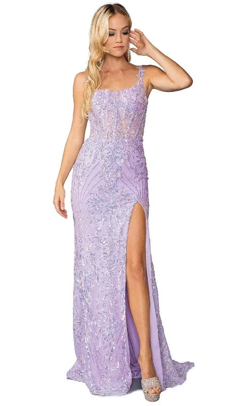 Fashion Forward Dancing Queen 4461 - Scoop Neck Sequin Lace Prom Gown