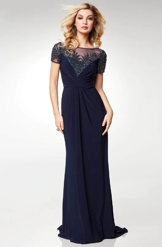 Sale Event, Prices Rock Clarisse - M6532Gleaming Embellished Short Sleeve Evening Gown