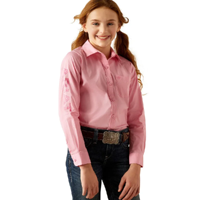 Chic & Cozy Collection 10053943 Ariat Girls' Team Kirby Shirt - Prism Pink