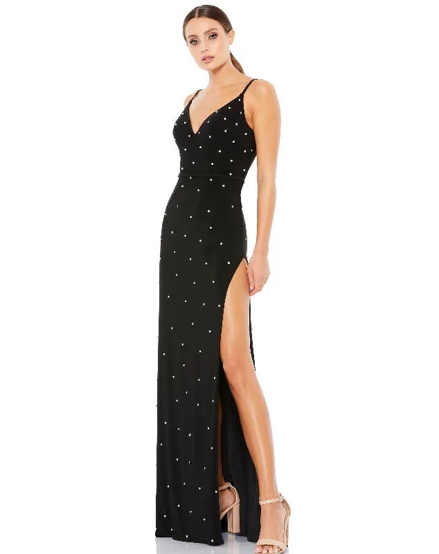 Chic Women’s Outfit Ideas Mac Duggal 70232  Long Spaghetti Strap Formal Gown