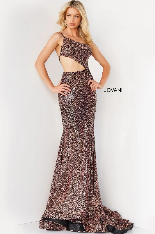 Dive Into Trendy Women's Fashion Jovani 06422 One Shoulder Long Prom Gown