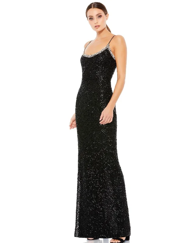 Holiday Discount Mac Duggal 93551 Long Formal Spaghetti Strap Gown