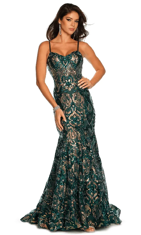 Urban Femme Streetwear Dave & Johnny 11225 - Sweetheart Embroidered Sequin Prom Gown