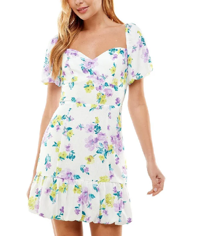 Elevate Your Wardrobe 3 - city studio white short sleeve floral dress