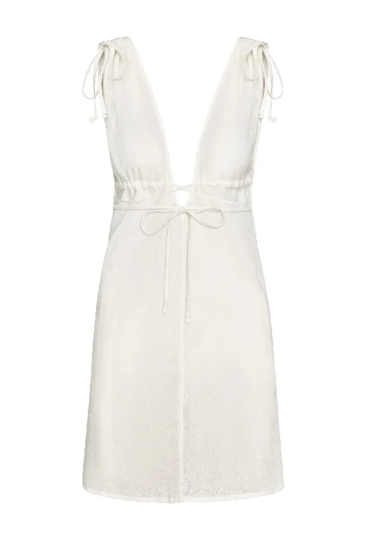 Trendy Pulse Mallorca Mini Dress - Ivory