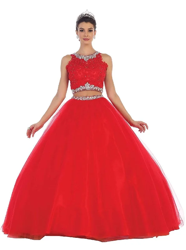 Style Beyond Borders May Queen - Two Piece Beaded Jewel Quinceanera Ballgown