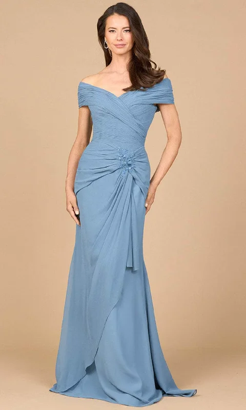 Trend Alert Lara Dresses 28912 - Off-Shoulder Chiffon Evening Gown