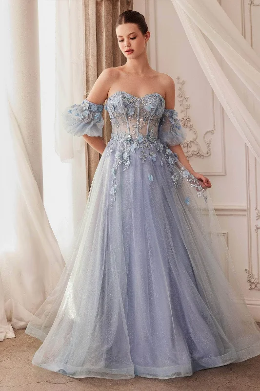 Versatile Style Wardrobe Andrea and Leo A1108 - Detachable Sleeve Sweetheart Ballgown