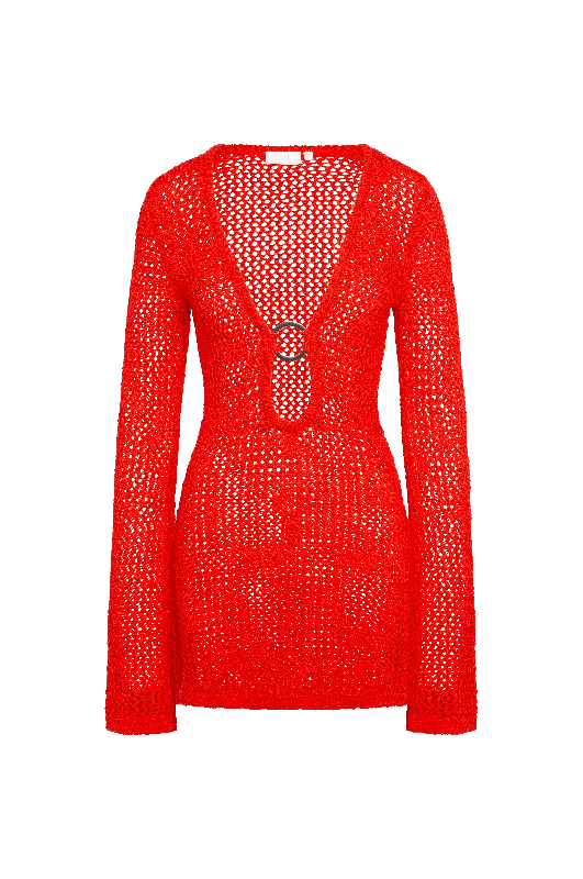 New Season Fashion Preview Montego Mini Dress - Chili Pepper Petit Crochet