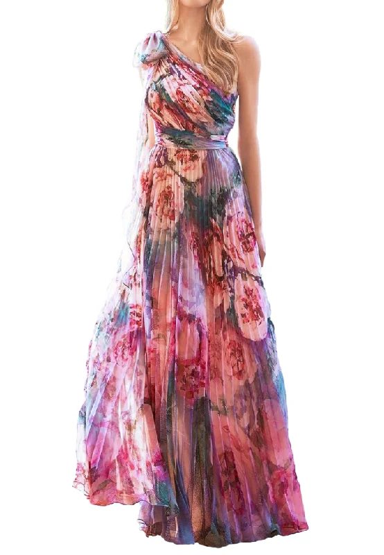 Trendy Styles S - ssb red one shoulder floral gown