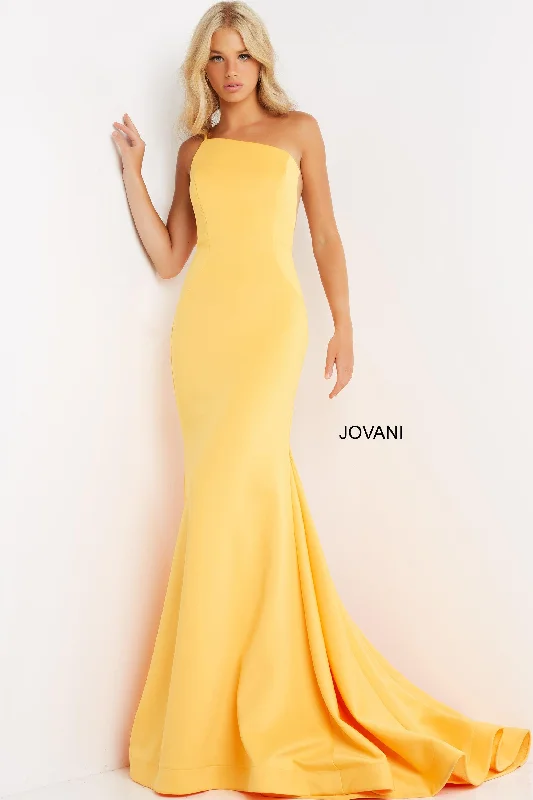 Odd Size Clearance Sale Jovani 06763 One Shoulder Sexy Long Prom Dress