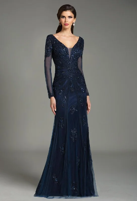 Limited Time Offer Feriani Couture Sequined Sheer Evening Gown 26217