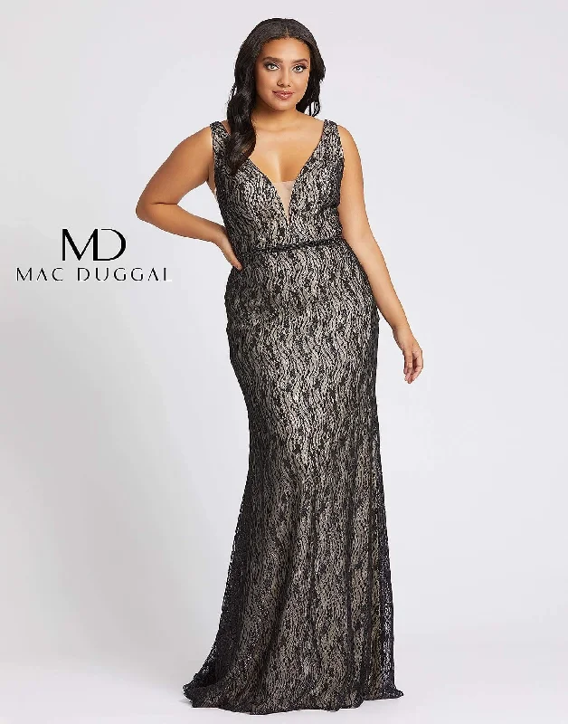 Fashion-forward Women’s Clothing Mac Duggal 48995 Fabulouss Plus Size Long Prom Dress