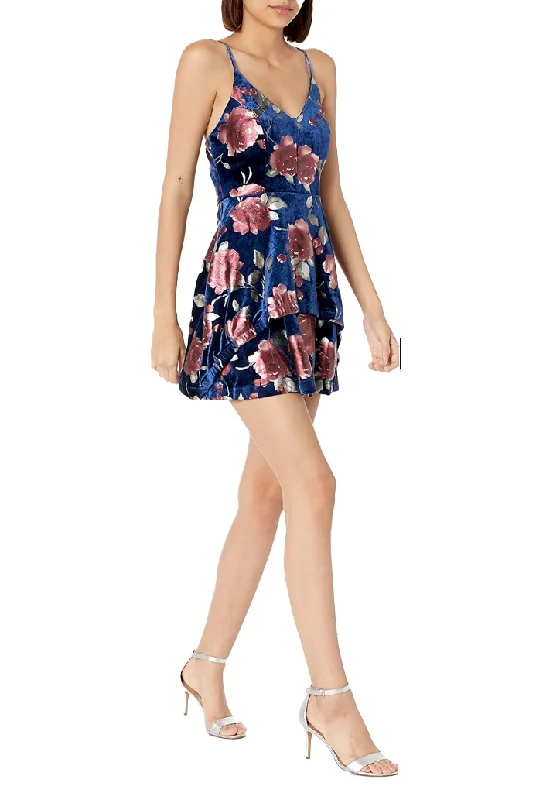 Fashion Essentials 11 - speechless blue & pink floral fit & flare dress