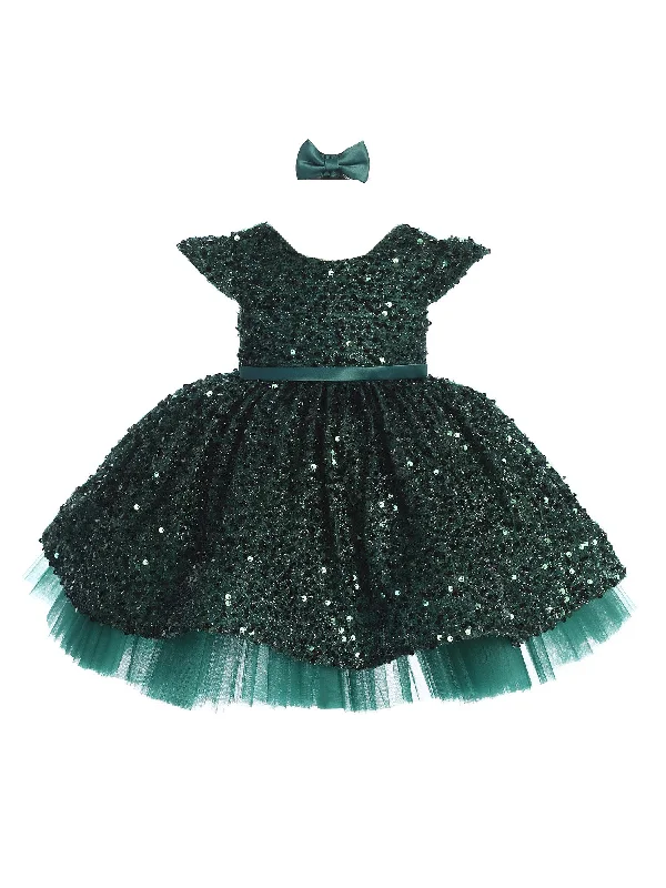 Chic Women’s Clothing for Work and Travel Baby Girls Multi Color Soft Sequin Adorned Flower Girl Dress 6-24M