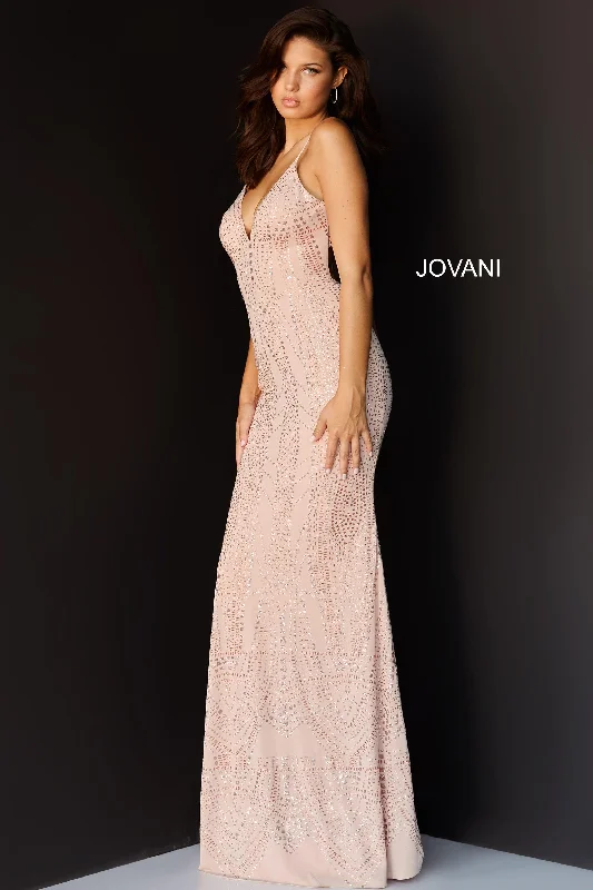 Crazy Price Slashing Jovani 06496 Spaghetti Strap Sexy Long Prom Dress