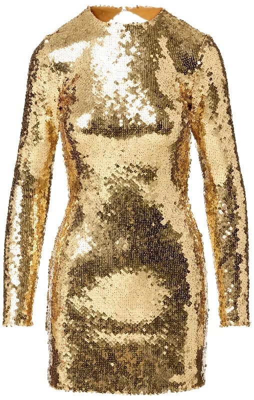 Comfortable Chic Sequined Mini Dress