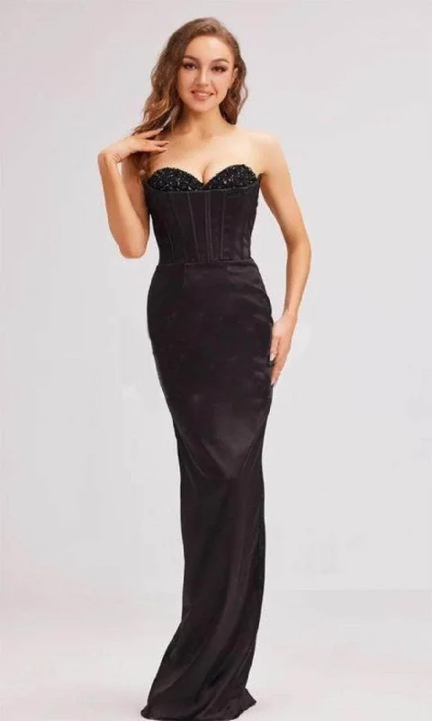 Ride The Style Wave J'Adore Dresses J23011 - Beaded Strapless Corset Evening Gown