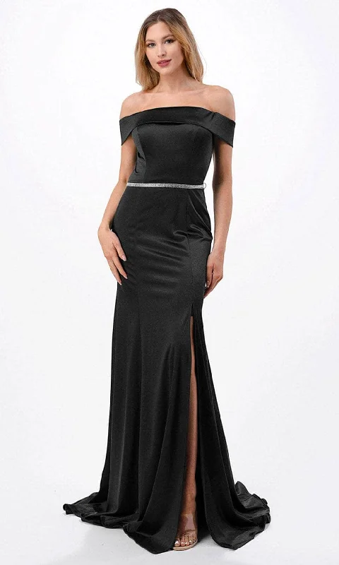 Wardrobe Upgrade Trevi Collection D548 - Straight Off Shoulder Evening Gown