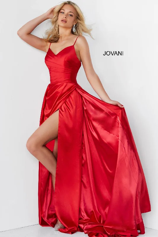 Cutting Edge Fashion Jovani 07800 Formal Spaghetti Strap Long Prom Gown