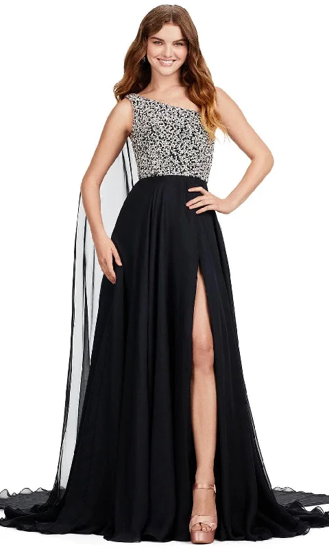 Trendy Fashion For Women Ashley Lauren 11482 - One Shoulder Prom Gown with Cape