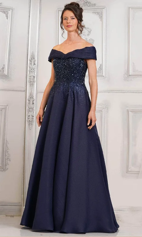 Latest Trends Rina di Montella RD3102 - Beaded Off Shoulder Formal Gown