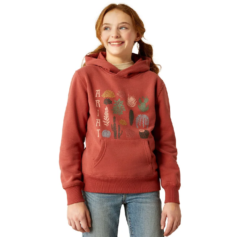 Eclectic Style Wardrobe 10053887 Ariat Girls' Southwest Collections Hoodie - Marsala