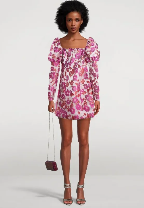 Fashion Sale 10 - collective the label pink floral jacquard mini dress