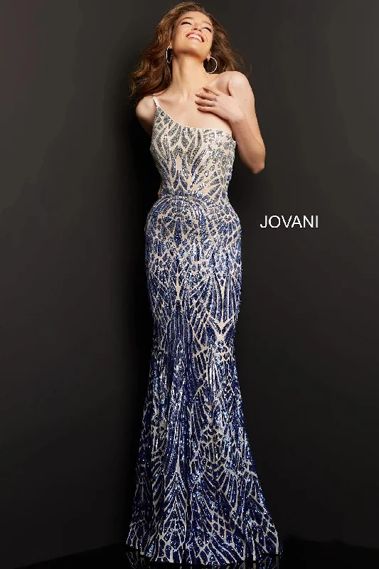 Trend Setting Threads Jovani 06469 One Shoulder Formal Long Prom Gown