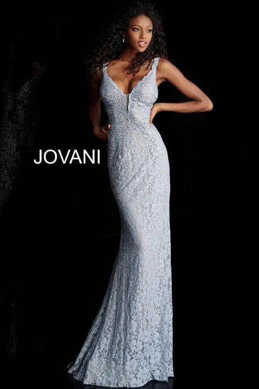 Ride The Style Wave Jovani 48994 Long Formal Lace Prom Dress