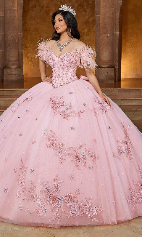 Hot Brand Discounts Rachel Allan RQ2186 - Feather Detailed Off-Shoulder Ballgown