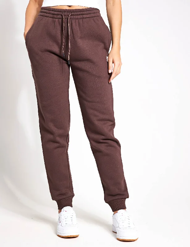 Hot Styles Millie Slim Fleece Track Pant - Oak