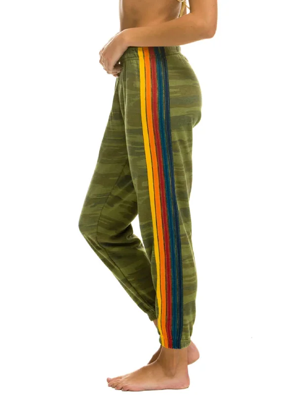 Enjoy Discount 5 Stripe Womens Sweatpant, Camo