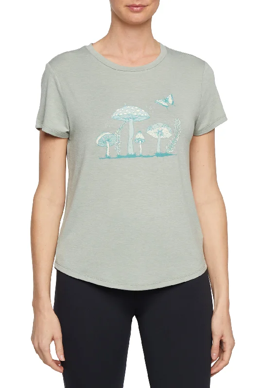 Women’s Outerwear for All Weather Conditions Monica Tee - Heather Iceberg Green