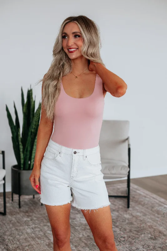 Latest Fashion Ayanna Basic Bodysuit - Blush