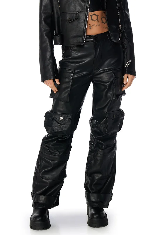 Luxury Fashion BONNE SOIREE CARGO FAUX LEATHER PANTS