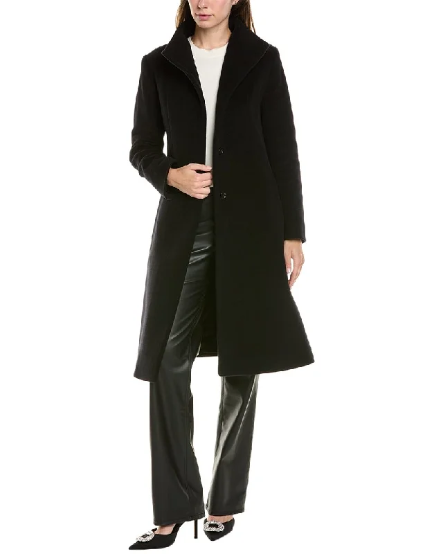 Best Online Boutiques For Women Cinzia Rocca Long Wool & Cashmere-Blend Coat