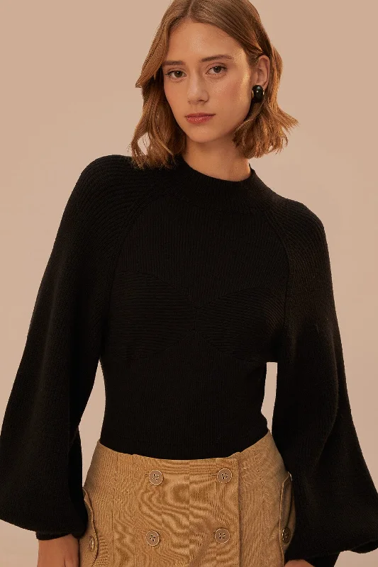 Clearance Event Black Knit Bodysuit