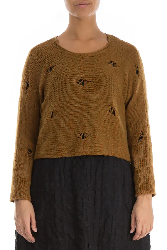 Special Offers, Don't Miss Rip Detail Mustard Wool Sweater