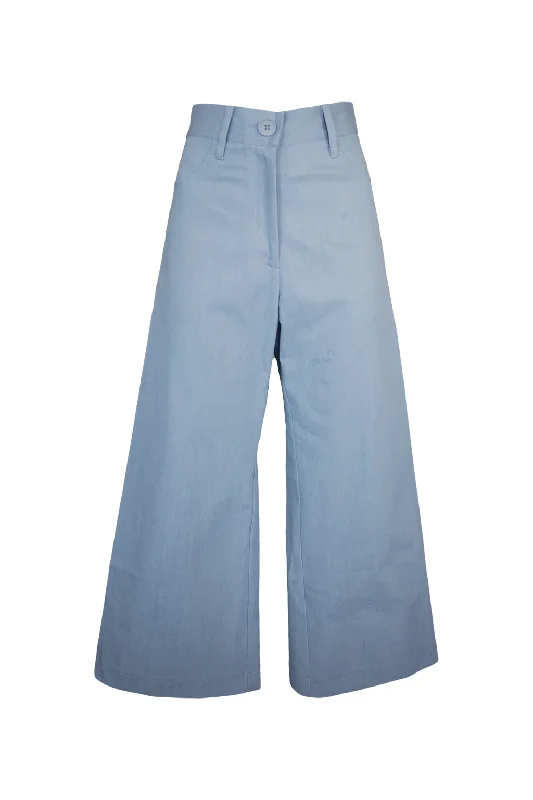 Big Savings Wide Leg Crop Pants in Blue