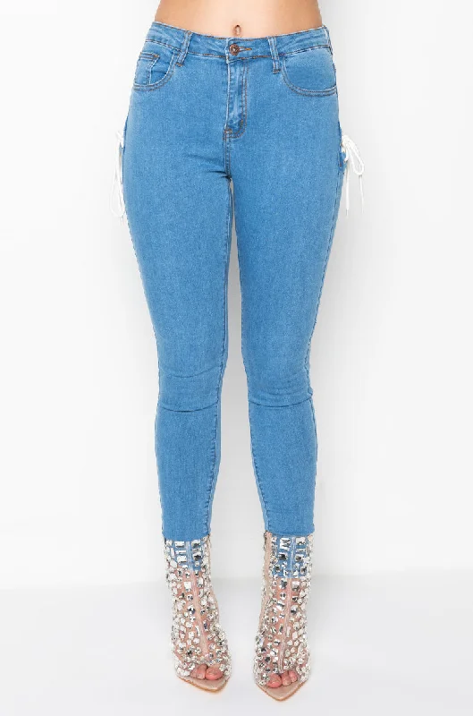 Fashion For Every Occasion PEEK A BOO SKINNY JEANS