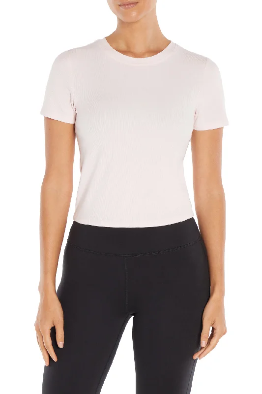 Elegant Attire For The Modern Lady Juni Short Sleeve Top (Ballet Slipper)