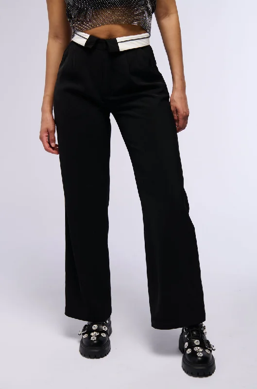 Fashion Forward PLAY NICE FOLD OVER WAIST TROUSER