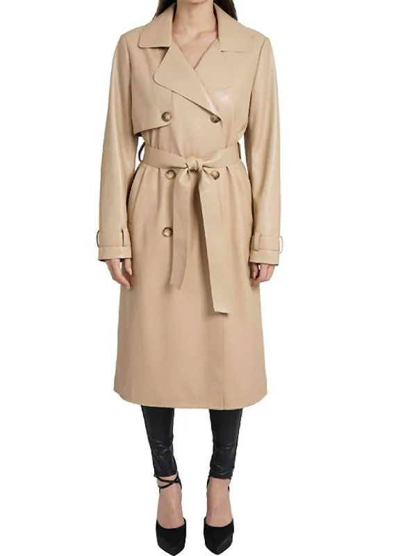 Holiday Discount Carter Trench Coat In Beige