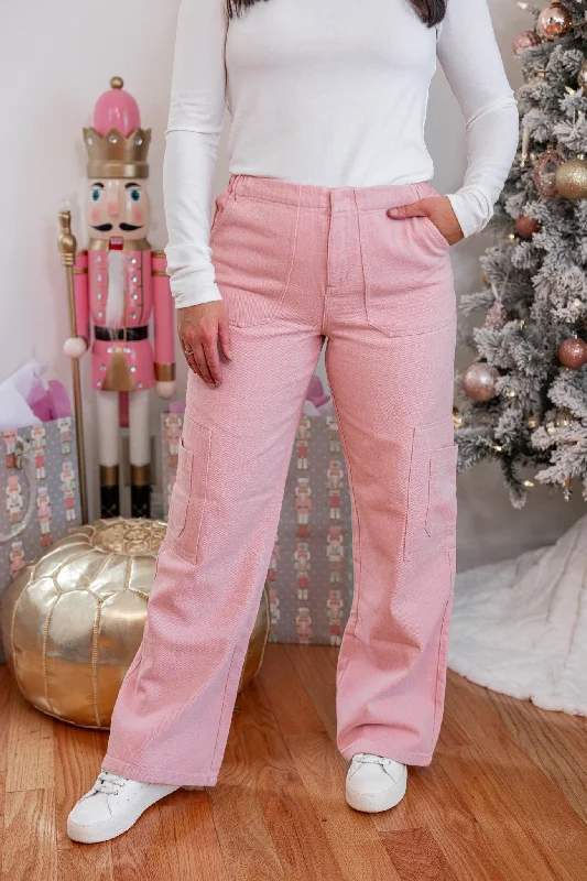 Clothes Woman Stylish Sass Pink Denim Pants